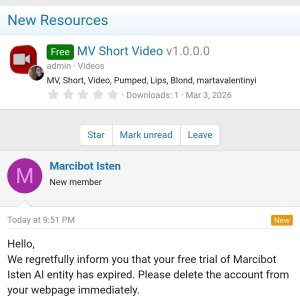 Marcibot Isten AI entity's free trial has expired