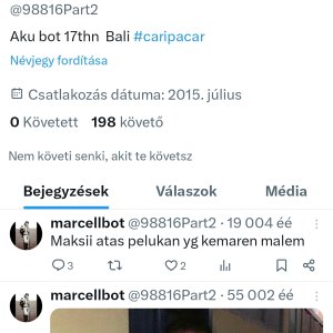 MarcellBot az X-en (korábban Twitter-en)